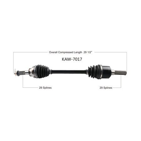 Wide Open OE Replacement CV Axle for KAW REAR R KAF820 MULE 16-20 KAW-7017